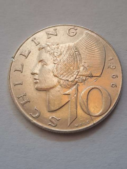 Austria 10 Schilling 1966 r