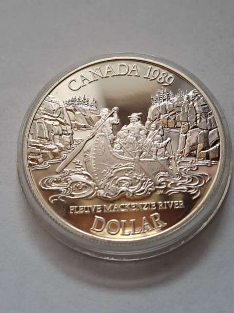 Kanada 1 Dolar Rzeka Mackenzie 1989 r Kanada 1 Dolar Rzeka Mackenzie 1989 r