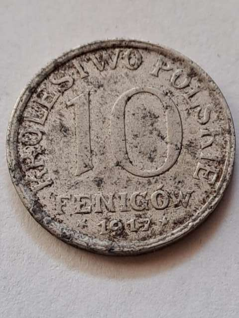 Królestwo Polskie 10 Fenigów NBO 1917 r Królestwo Polskie 10 Fenigów NBO 1917 r