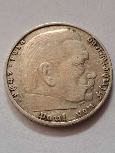 Niemcy 2 Marki Hindenburg 1938 r B Niemcy 2 Marki Hindenburg 1938 r B