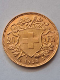 Szwajcaria 20 Franków 1935 r Szwajcaria 20 Franków 1935 r