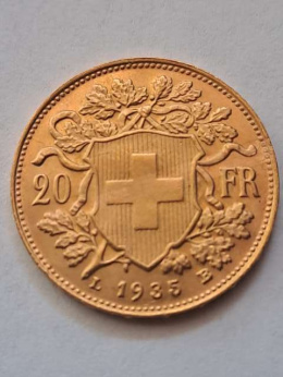 Szwajcaria 20 Franków 1935 r