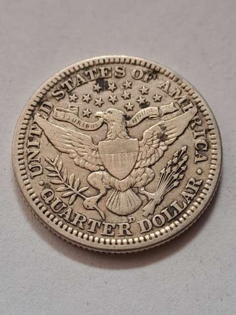 USA 1/4 Dollara Barber 1914 r D USA 1/4 Dollara Barber 1914 r D