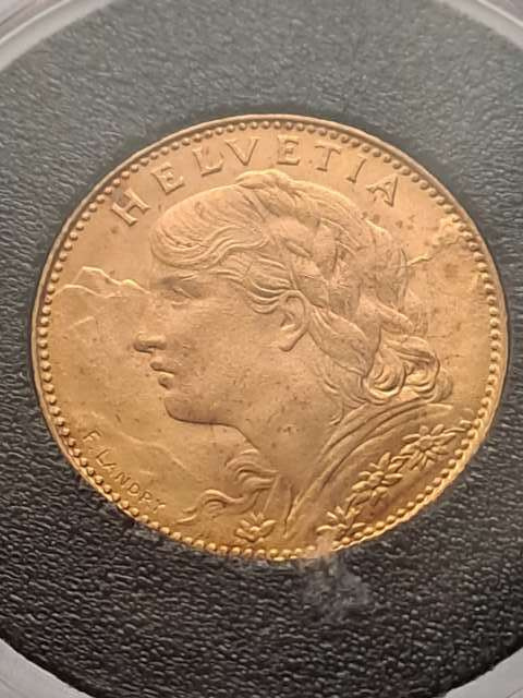 Szwajcaria 10 Franków Konfederacja 1922 r