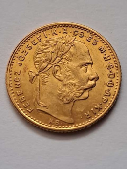 Węgry 20 Fr/ 8 Forintów Franciszek Józef I 1882 r