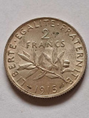 Francja 2 Franki 1915 r Francja 2 Franki 1915 r