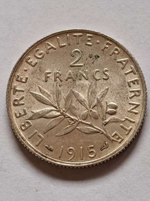 Francja 2 Franki 1915 r Francja 2 Franki 1915 r