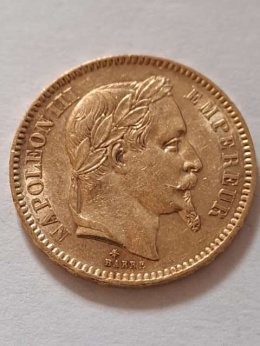 Francja 20 Franków Napoleon III 1864 r A