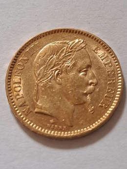 Francja 20 Franków Napoleon III 1862 r A