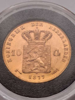 Holandia 10 Guldenów Willem 1877 r
