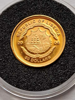 Liberia 20 dolarów Mistrzostwa Świata Niemcy 2006 r