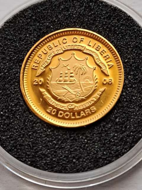 Liberia 20 dolarów Mistrzostwa Świata Niemcy 2006 r Liberia 20 dolarów Mistrzostwa Świata Niemcy 2006 r