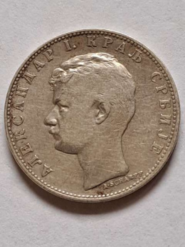 Serbia 1 Dinar Aleksander I 1897 r