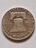 USA 1/2 Dollara Franklin 1957 r