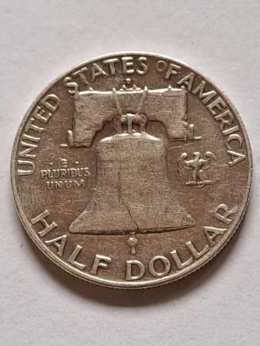 USA 1/2 Dollara Franklin 1957 r