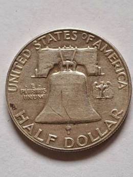 USA 1/2 Dollara Franklin 1954 r