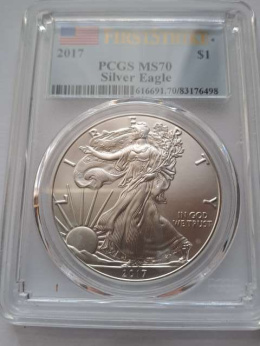 USA Dollar Liberty 2017 r PCGS SP70