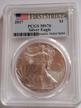 USA Dollar Liberty 2017 r PCGS MS70