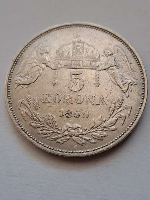 Węgry 5 Koron Franciszek Józef I 1909 r Węgry 5 Koron Franciszek Józef I 1909 r