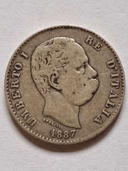 Włochy 1 Lir Umberto I 1887 r