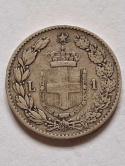 Włochy 1 Lir Umberto I 1887 r Włochy 1 Lir Umberto I 1887 r