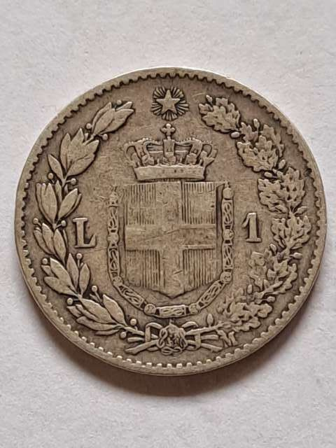 Włochy 1 Lir Umberto I 1887 r Włochy 1 Lir Umberto I 1887 r