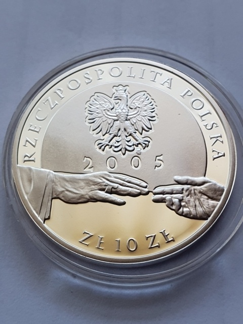 10 zł Jan Paweł II 2005 r plater 10 zł Jan Paweł II 2005 r plater