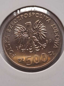 500 zł Władysław II Jagiełło 1989 r