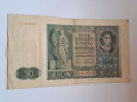 Banknot 50 złotych 1941 r seria C Banknot 50 złotych 1941 r seria C