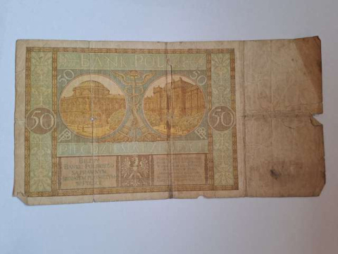 Banknot 50 zł 1929 r seria EN Banknot 50 zł 1929 r seria EN