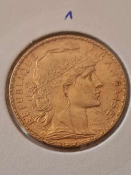 Francja 20 Franków Kogut 1906 r