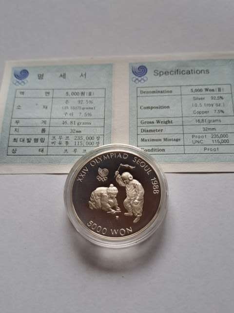 Korea 5000 Won Olimpiada Seul 1988 r Korea 5000 Won Olimpiada Seul 1988 r