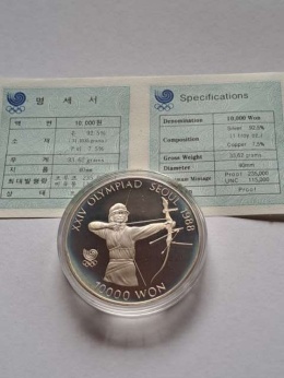 Korea 10000 Won Olimpiada Seul 1987 r