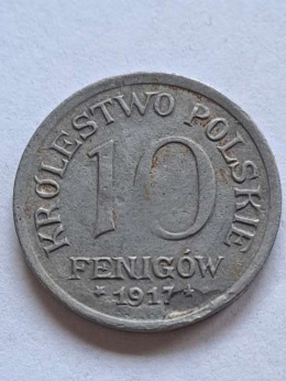 Królestwo Polskie 10 Fenigów1917 r