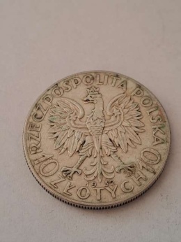 10 zł Głowa Kobiety 1932 r znak