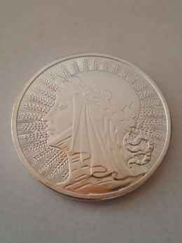 Głowa Kobiety srebro inwestycyjne 1 oz z tuby