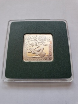 10 zł Przybora Wąsowski 2011 r kwadrat