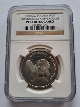 100 zł Głuszec 1980 r NGC PF 67
