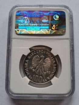 100 zł Głuszec 1980 r NGC PF 67