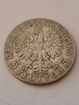 5 zł Głowa Kobiety 1934 r