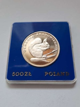 500 zł Ochrona Środowiska Wiewiórka 1985 r