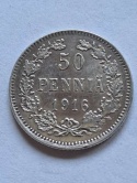 Finlandia 50 Pennia Mikołaj II 1916 r Finlandia 50 Pennia Mikołaj II 1916 r