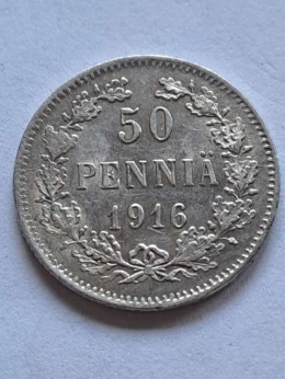 Finlandia 50 Pennia Mikołaj II 1916 r