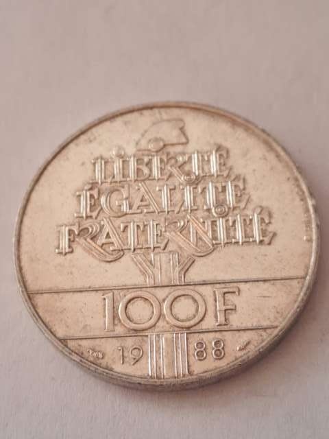 Francja 100 Franków Wolność Braterstwo 1988 r Francja 100 Franków Wolność Braterstwo 1988 r