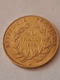 Francja 20 Franków L. Napoleon Bonaparte 1852 r Francja 20 Franków L. Napoleon Bonaparte 1852 r