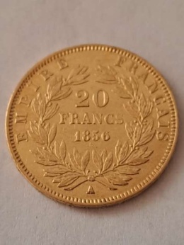 Francja 20 Franków Napoleon III 1856 r