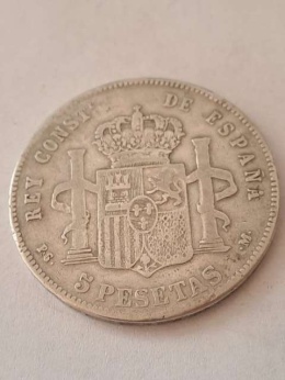 Hiszpania 5 Pesetas Alfonso XIII 1892 r