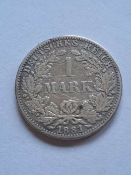 Niemcy 1 Marka Wilhelm II 1881 r A
