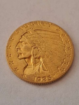 USA 2 1/2 Dolara Indianin 1925 r