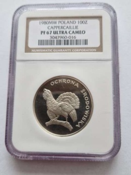 100 zł Głuszec 1980 r NGC PF 67